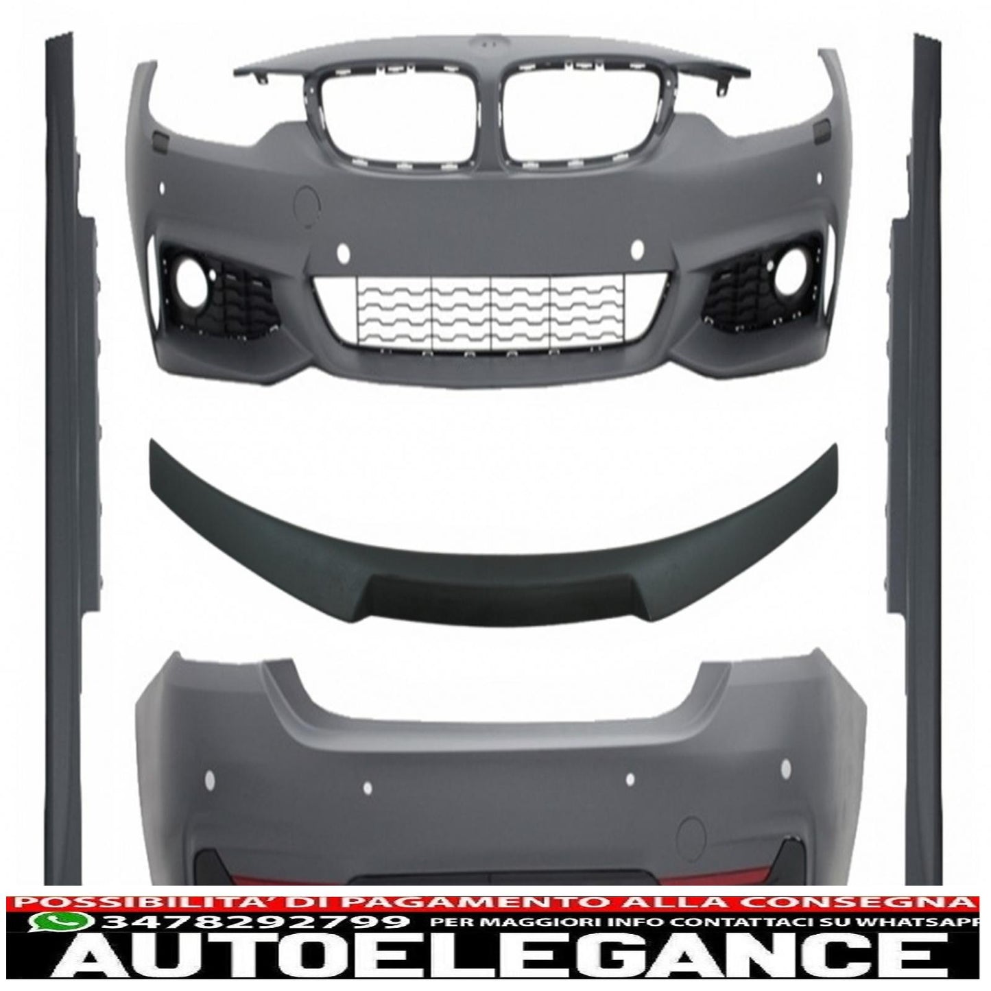 body kit suitable for BMW 4 Series F32 Coupe (2013-up) with boot spoiler sport design matt black 
