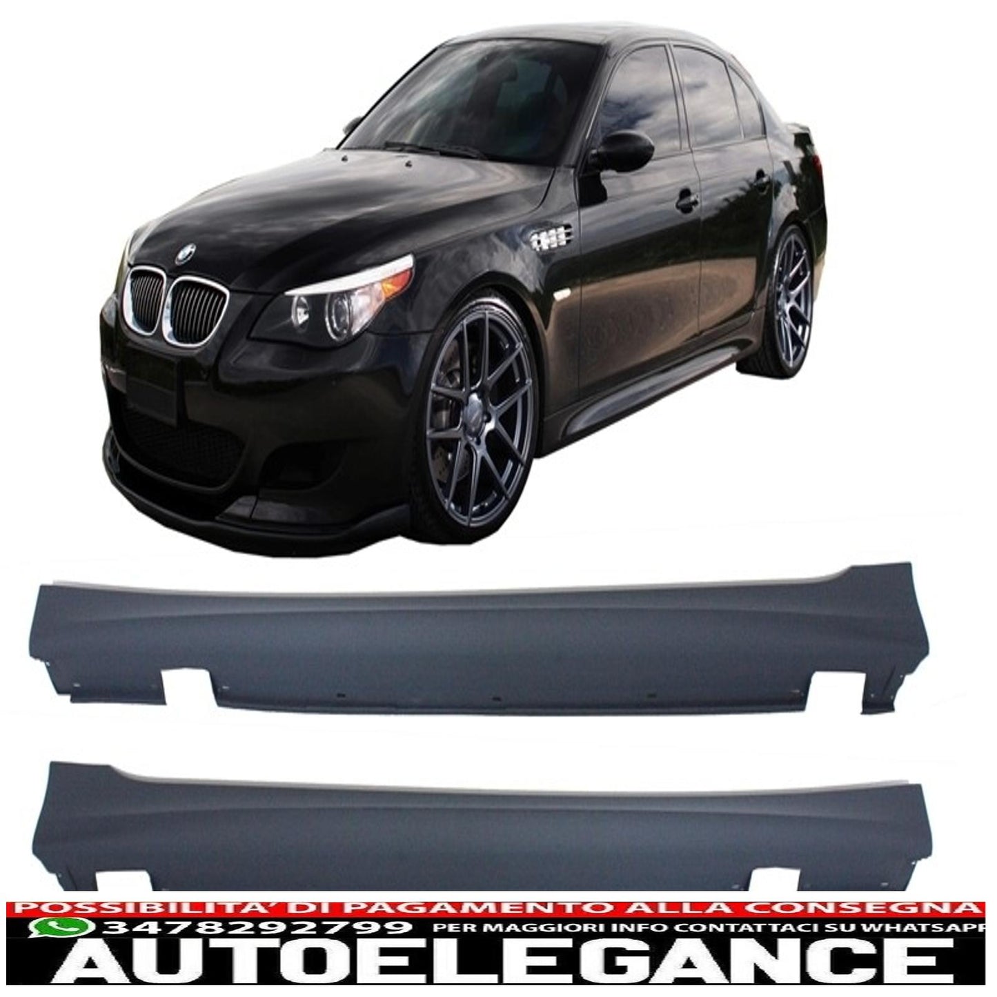 side skirts suitable for bmw 5 series e60 e61 (2003-2011) lci non lci m-technik look 