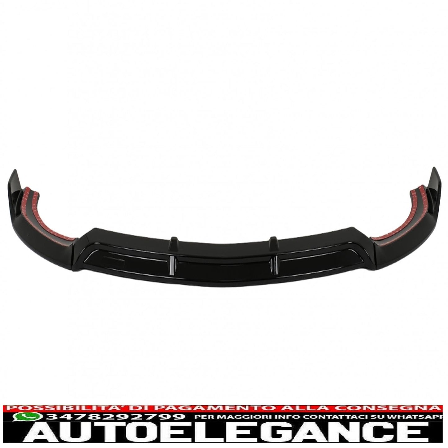 Front bumper lip suitable for mercedes e class w213 s213 c238 a238 (2016-2019) sport look piano black