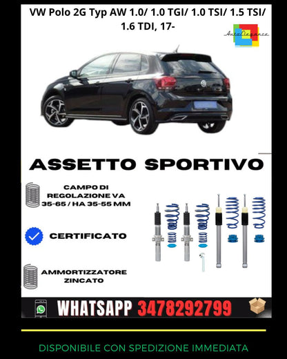 🔥Assetto sportivo PER VW Polo 2G Typ AW 1.0/ 1.0 TGI/ 1.0 / 1.5 TSI 17-🔥