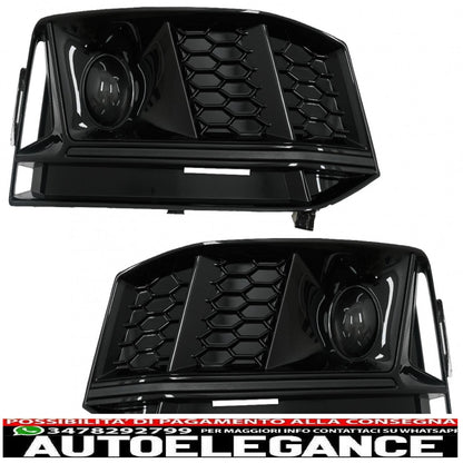lower grill bumper covers ACC side grills suitable for audi a4 b9 s-line sedan avant (2016-2018) rs4 design black edition