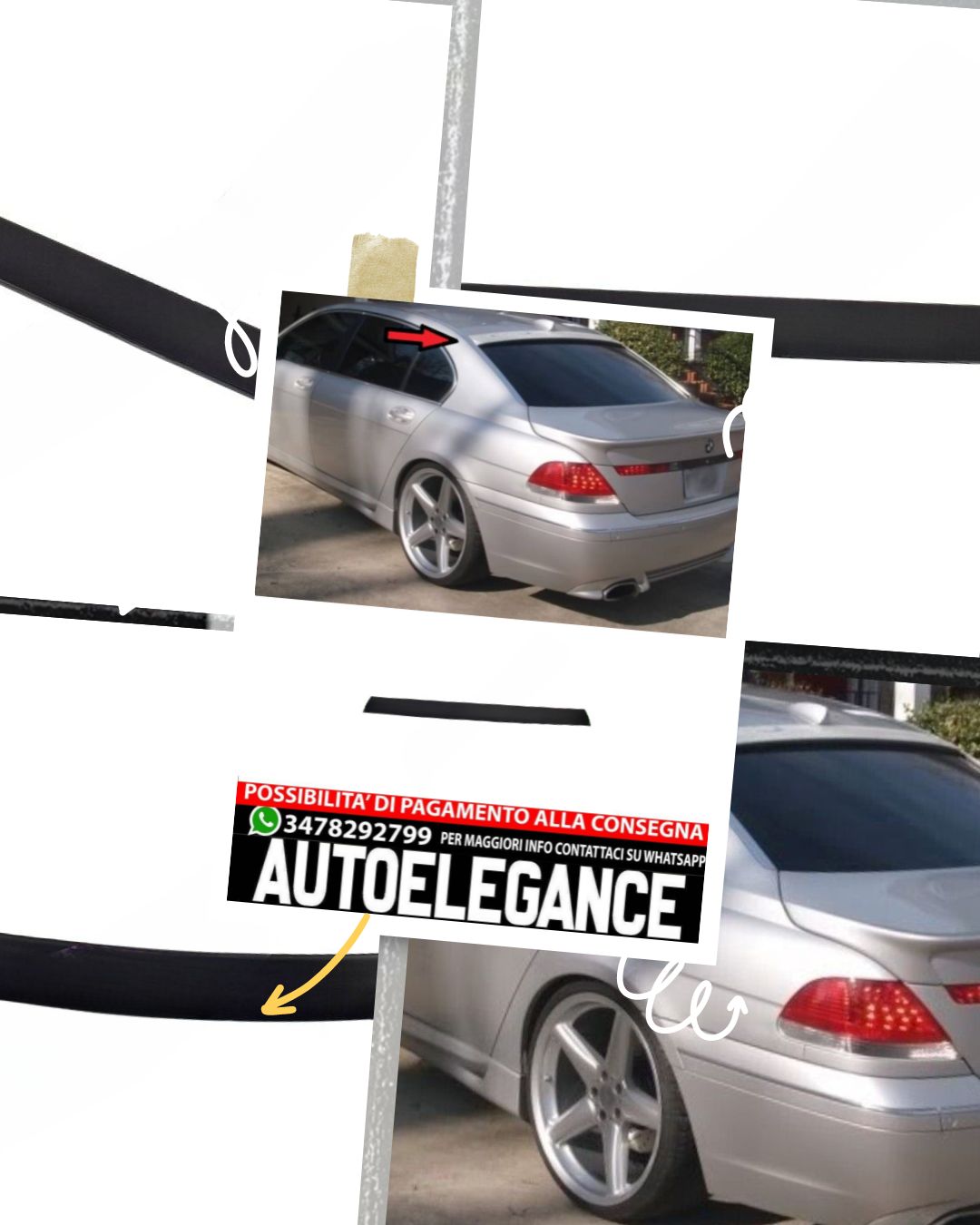 SPOILER adatto per BMW 7 E65/E66 2002-2008