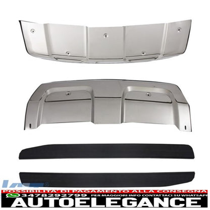 skid plates bumper protection suitable for range rover (l494) (2014-up) with sports running boards 