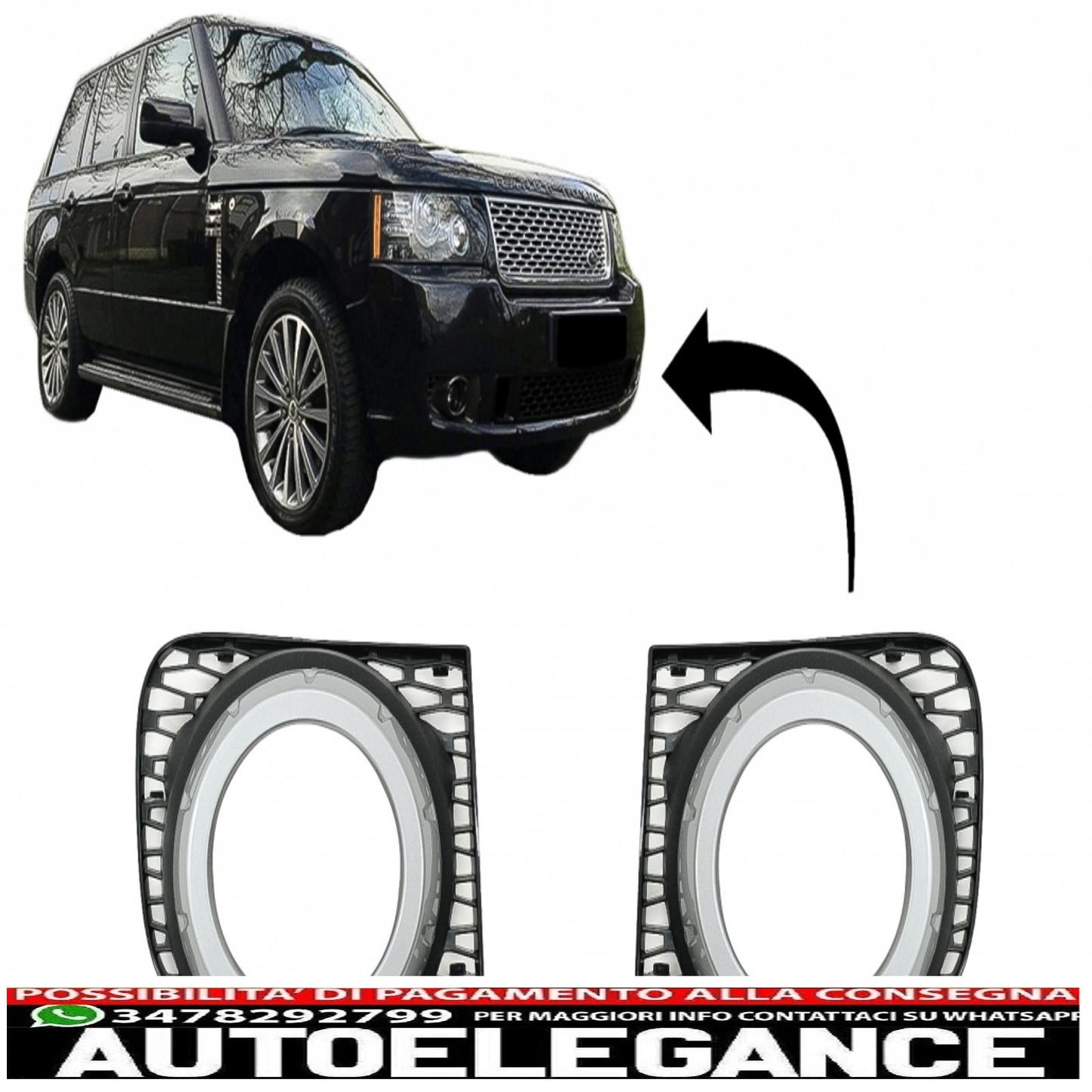 Copri fendinebbia adatti per Land Rover Range Rover Vogue III L322 (2010-2012) design autobiografia AUTOELEGANCERICAMBI