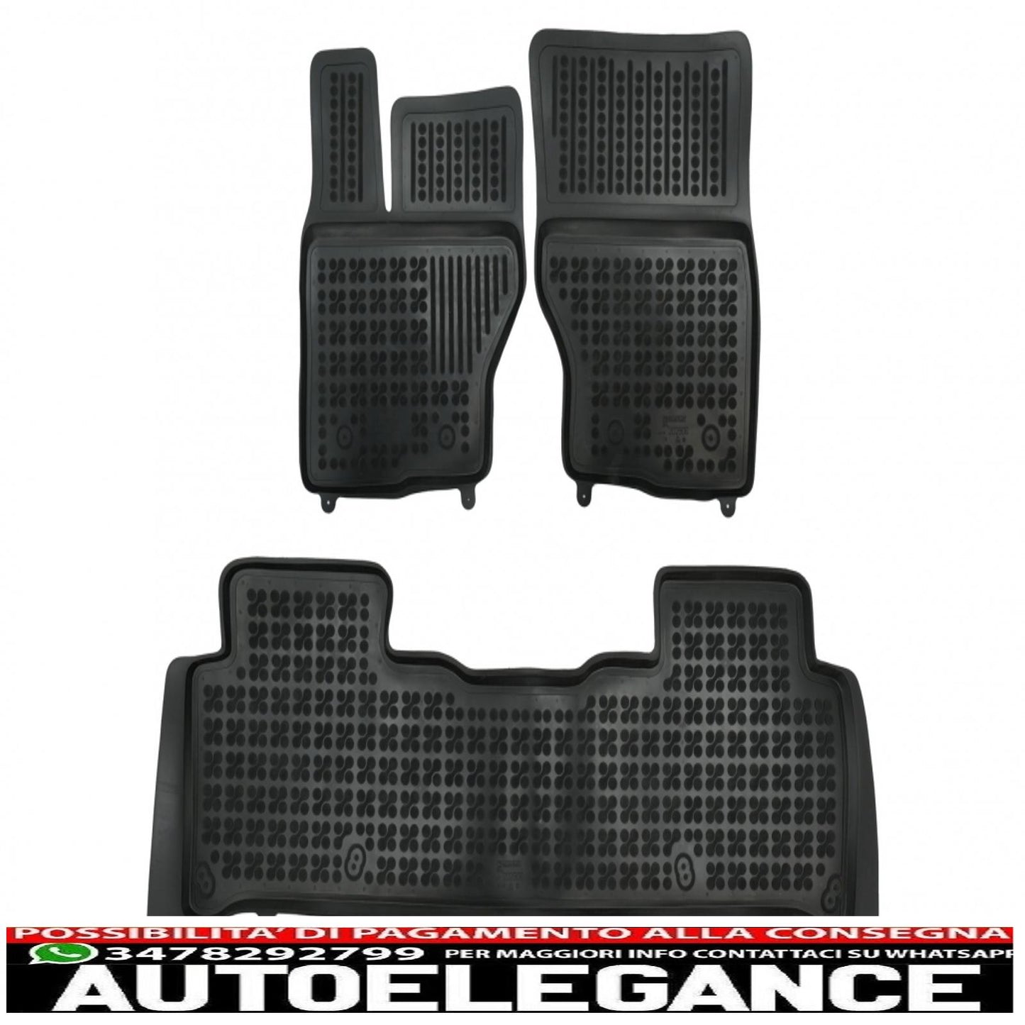 Black rubber mat suitable for Land Rover Discovery V L462 (2017-) Range Rover Sport II L494 (2013-2020)