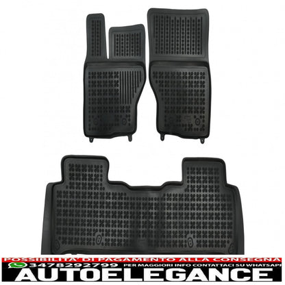 Black rubber mat suitable for Land Rover Discovery V L462 (2017-) Range Rover Sport II L494 (2013-2020)