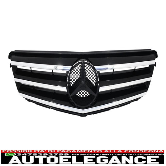 griglia anteriore adatta per mercedes benz classe c s204 limousine station wagon (2007-2014) avangarde cromata e nera