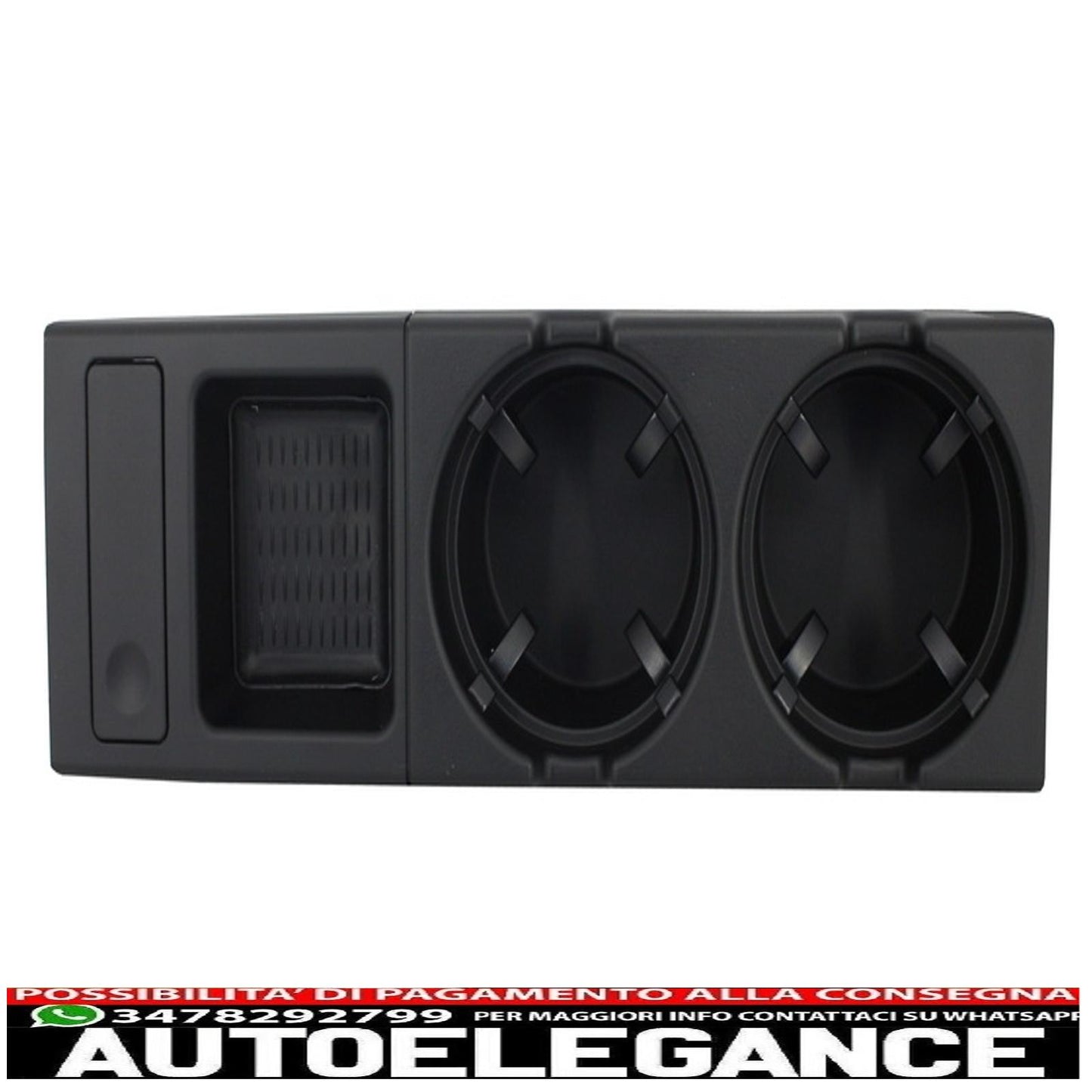cup holder and coin holder suitable for bmw 3 series e46 (1998-2005) black