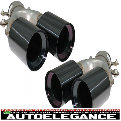 Punte marmitta di scarico adatte per bmw serie 5 g30 g31 g38 (2016-2020) serie 6 g32 (2016-2020) 540i design nero