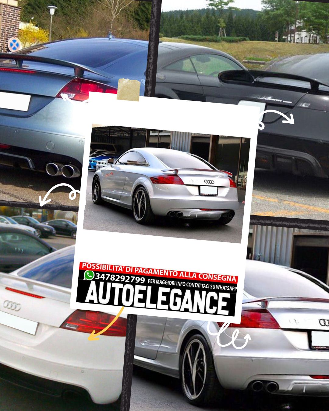 SPOILER suitable for AUDI TT 8J COUPÉ / ROADSTER (2006-2014) 