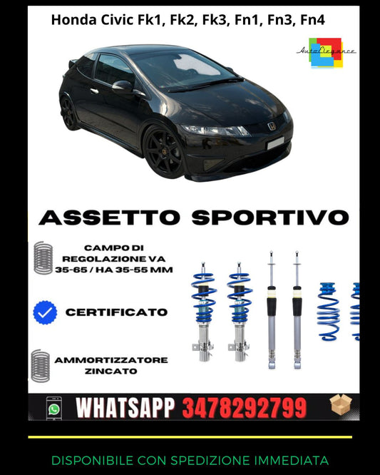 🔥Sports setup FOR Honda Civic Fk1, Fk2, Fk3, Fn1, Fn3, Fn4 05-11🔥