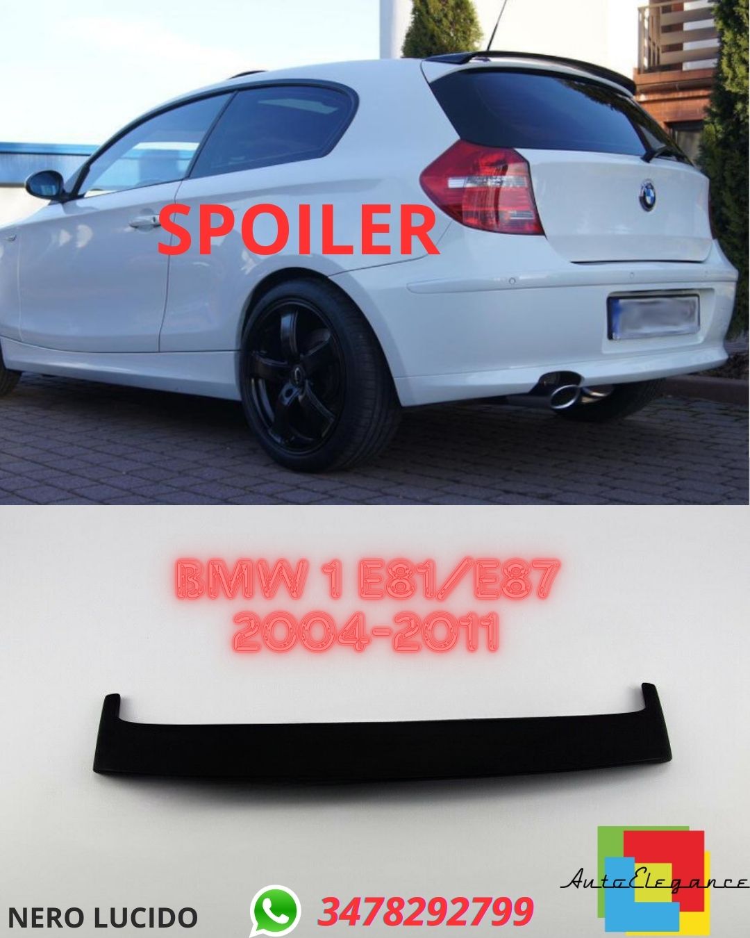 ✨ SPOILER SUITABLE FOR BMW 1 E81/E87 2004-2011✨