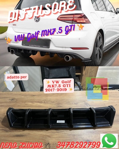 VW Golf MK7.5 GTI 2017-2019 Rear Valance (Assembly with Silicone Glue) 