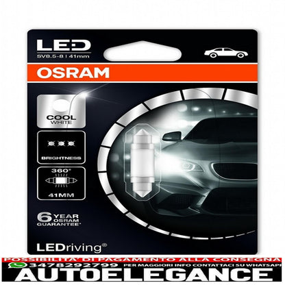osram led driving cold white torpedo 41mm ("c5w" 6411form) 6000k (m1) 