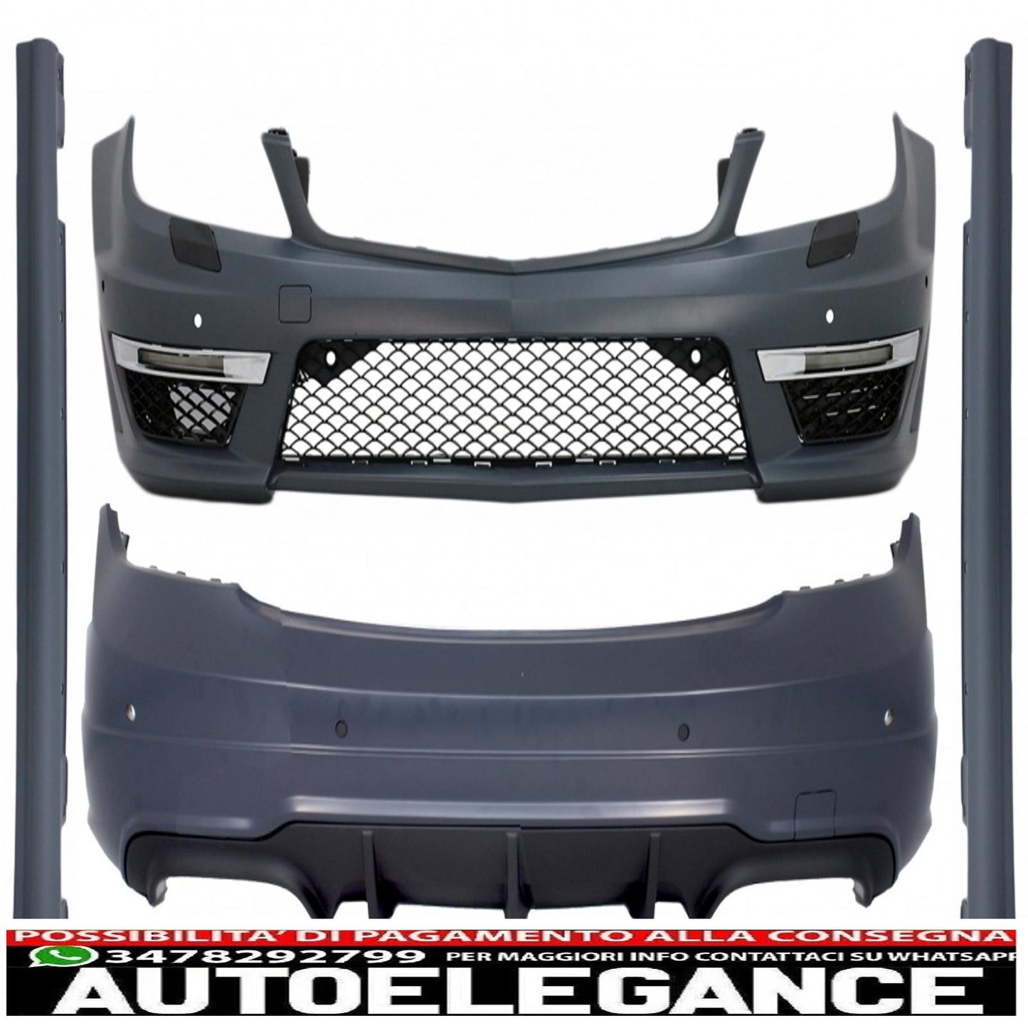 body kit suitable for mercedes c-class w204 (2007-2015) restyling c63 design 