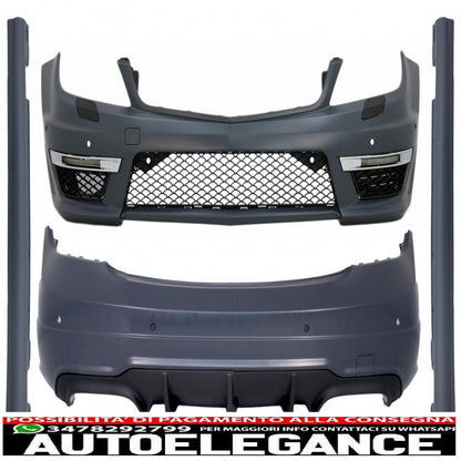 body kit suitable for mercedes c-class w204 (2007-2015) restyling c63 design 