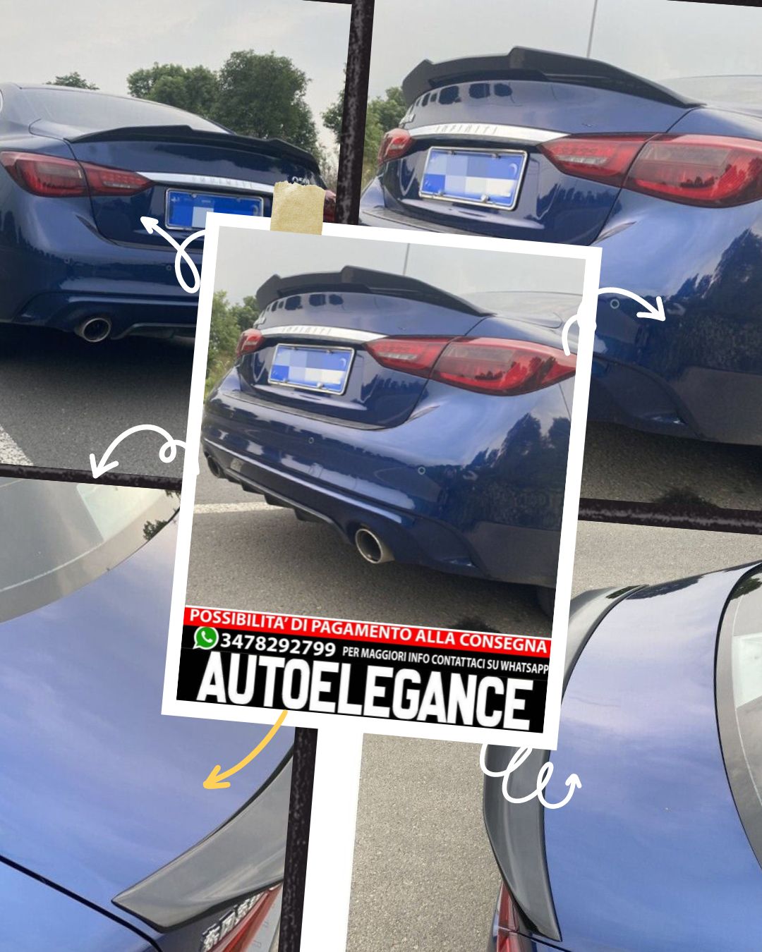 SPOILER adatto per Infiniti Q50 2013+