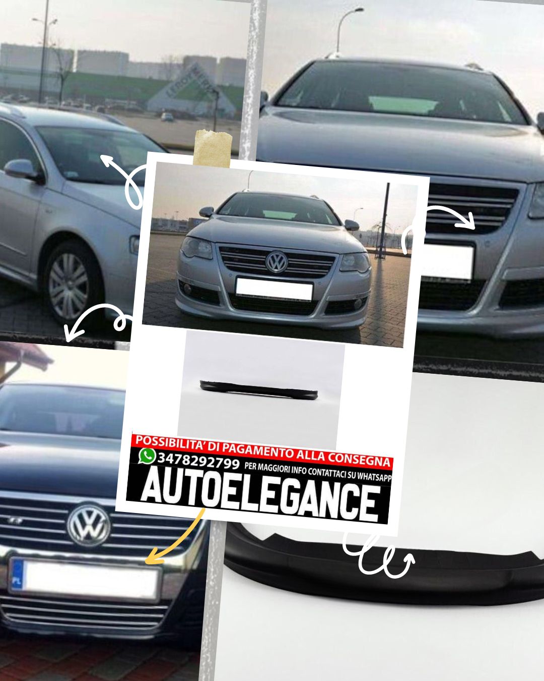 SPOILER adatto per VW PASSAT B6 2005-2010