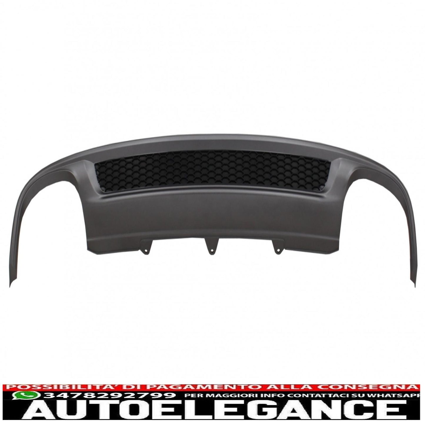 Diffusore d'aria con mantovana per paraurti posteriore adatto per audi a4 b8 facelift limousine avant (2012-2015) solo design s-line paraurti standard