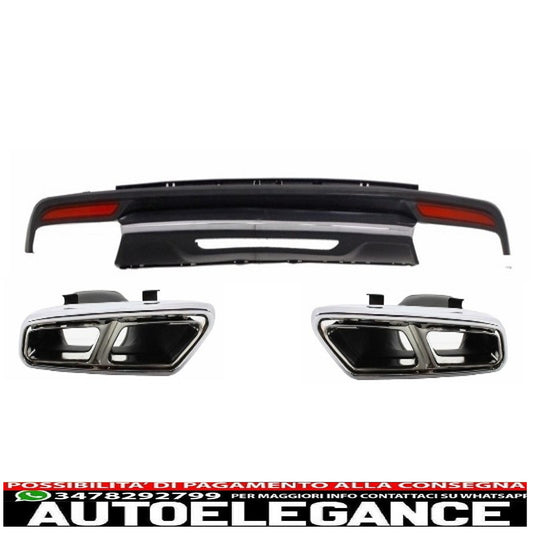 Air Diffuser Exhaust Muffler Tips Fit For Mercedes S Class W222 Sport Line Package (2013-06.2017) S65 Design