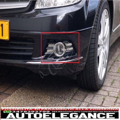 chrome frame nsw fog lights fannelli for mercedes w204 c-class show original titleoriginal textchromrahmen nsw nebelscheinwerfer blenden für mercedes w204 c-klasse