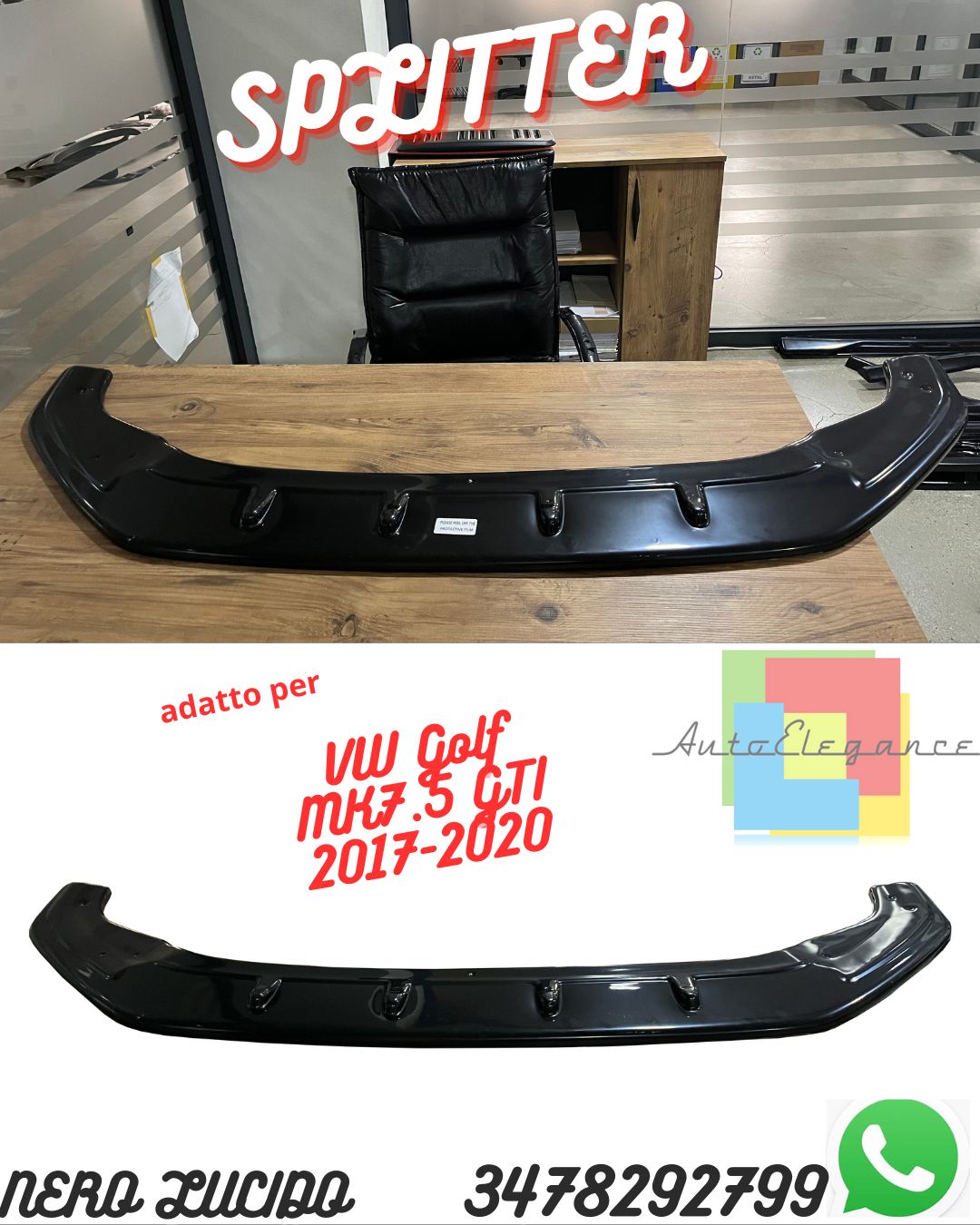 SPLITTER ADATTO PER VW Golf MK7.5 GTI 2017-2020
