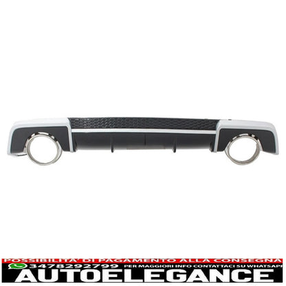 Diffusore e terminali di scarico per paraurti posteriore adatti per audi a3 8v berlina cabrio (2012-2015) design RS3