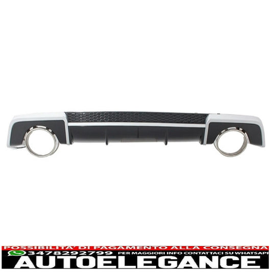 Diffusore e terminali di scarico per paraurti posteriore adatti per audi a3 8v berlina cabrio (2012-2015) design RS3