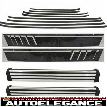aggiungi sulle modanature delle porte strisce in carbonio con decalcomanie laterali adesivo in vinile nero opaco e gradini laterali adatto per mercedes classe g w463 (1989-2018) AUTOELEGANCERICAMBI
