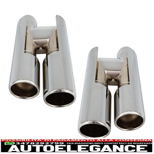 Chrome exhaust muffler tips suitable for bmw e36 e46 e90 e91 e39 e60 e61 f10 f11 e64 f12 f13 f06 x5 e53 m5 design