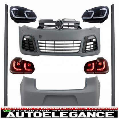 complete body kit suitable for vw golf vi 6 mk6 (2008-2013) r20 design with dynamic sequential cornering light