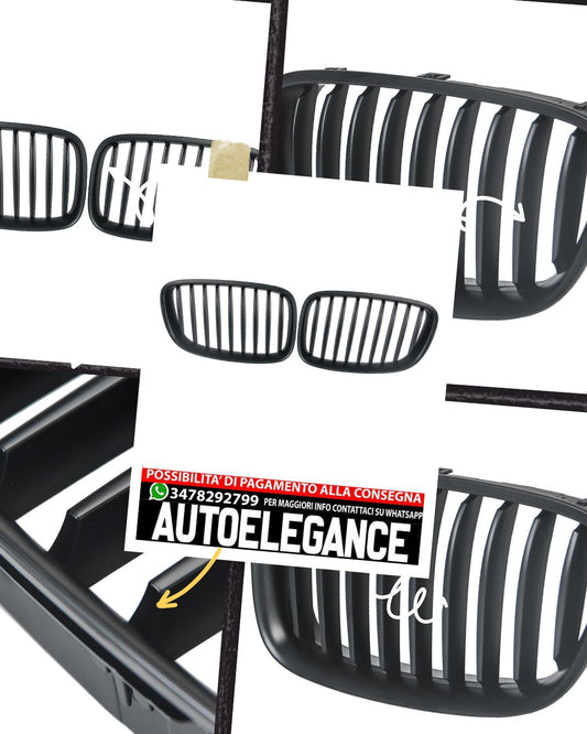 Griglia rene ponte singolo adatto per BMW Serie 5 Gran Turismo GT F07 nero opaco