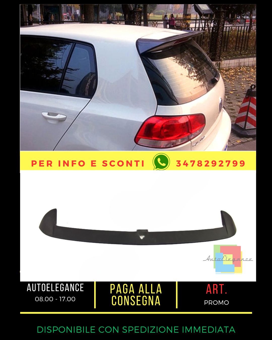 🔥 SPOILER ADATTO PER VW Golf 6 2008-2016🔥