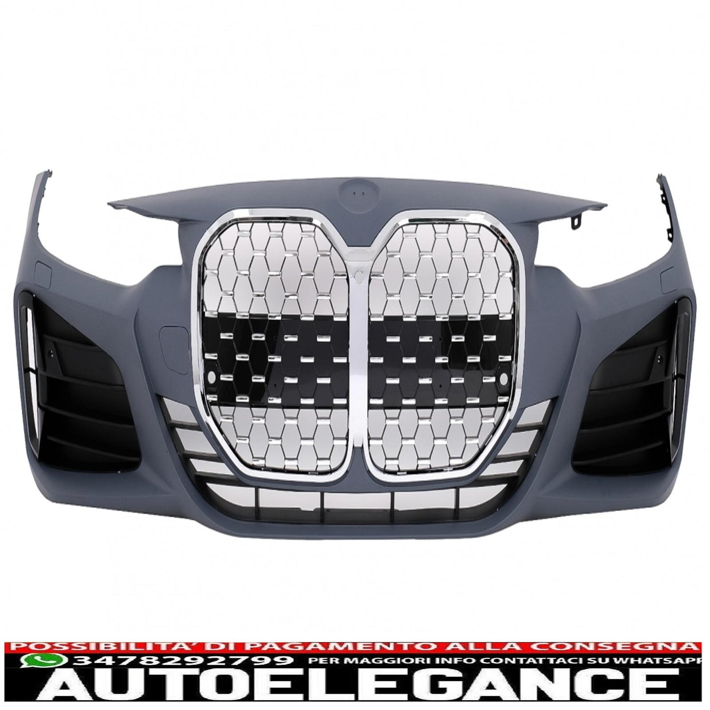 Front Bumper Suitable for BMW 4 Series F32 F33 F36 (2013-2017) Coupe Convertible Gran Coupe M4 Design Chrome Grille