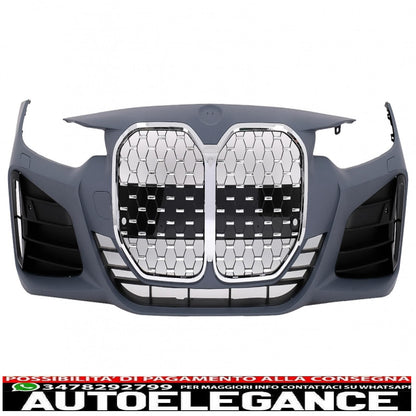 Front Bumper Suitable for BMW 4 Series F32 F33 F36 (2013-2017) Coupe Convertible Gran Coupe M4 Design Chrome Grille