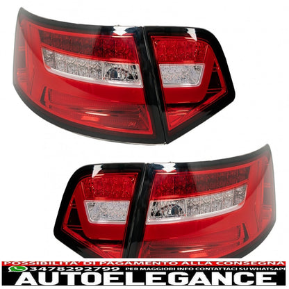 led bar rear lights suitable for audi a6 4f2 c6 limousine (2008-2011) light red design restyling with sequential dynamic cornering lights