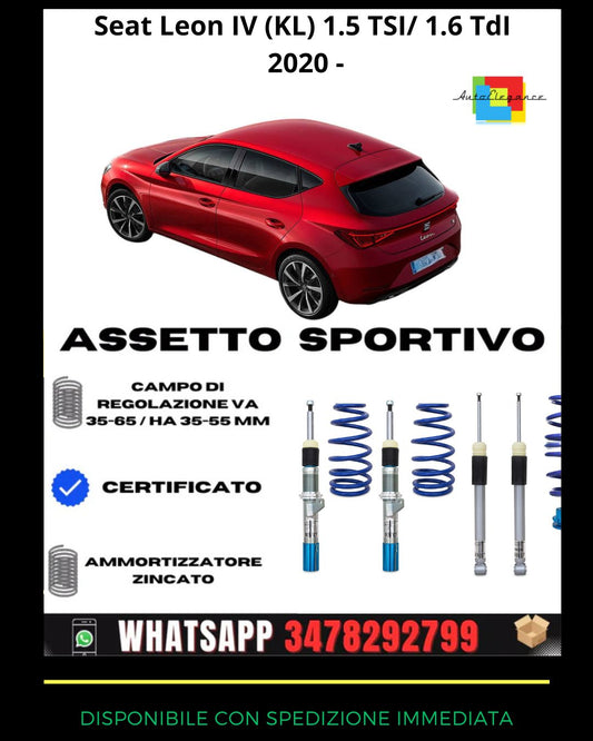 🔥Assetto sportivo adatto per Seat Leon IV (KL) 1.5 TSI/ 1.6 TdI  2020 -🔥