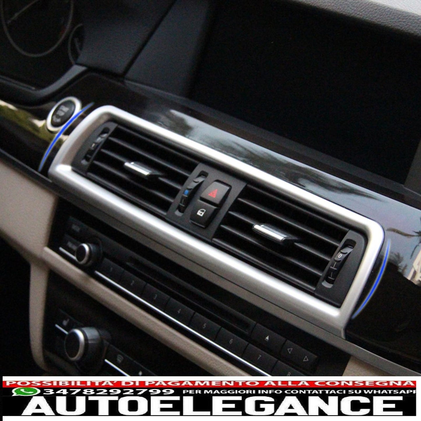 Chrome frame air vents console dashboard center for bmw series 5 f10 and f11 - show original titletext original chrome frame air vents console dashboard center for bmw series 5 f10 and f11