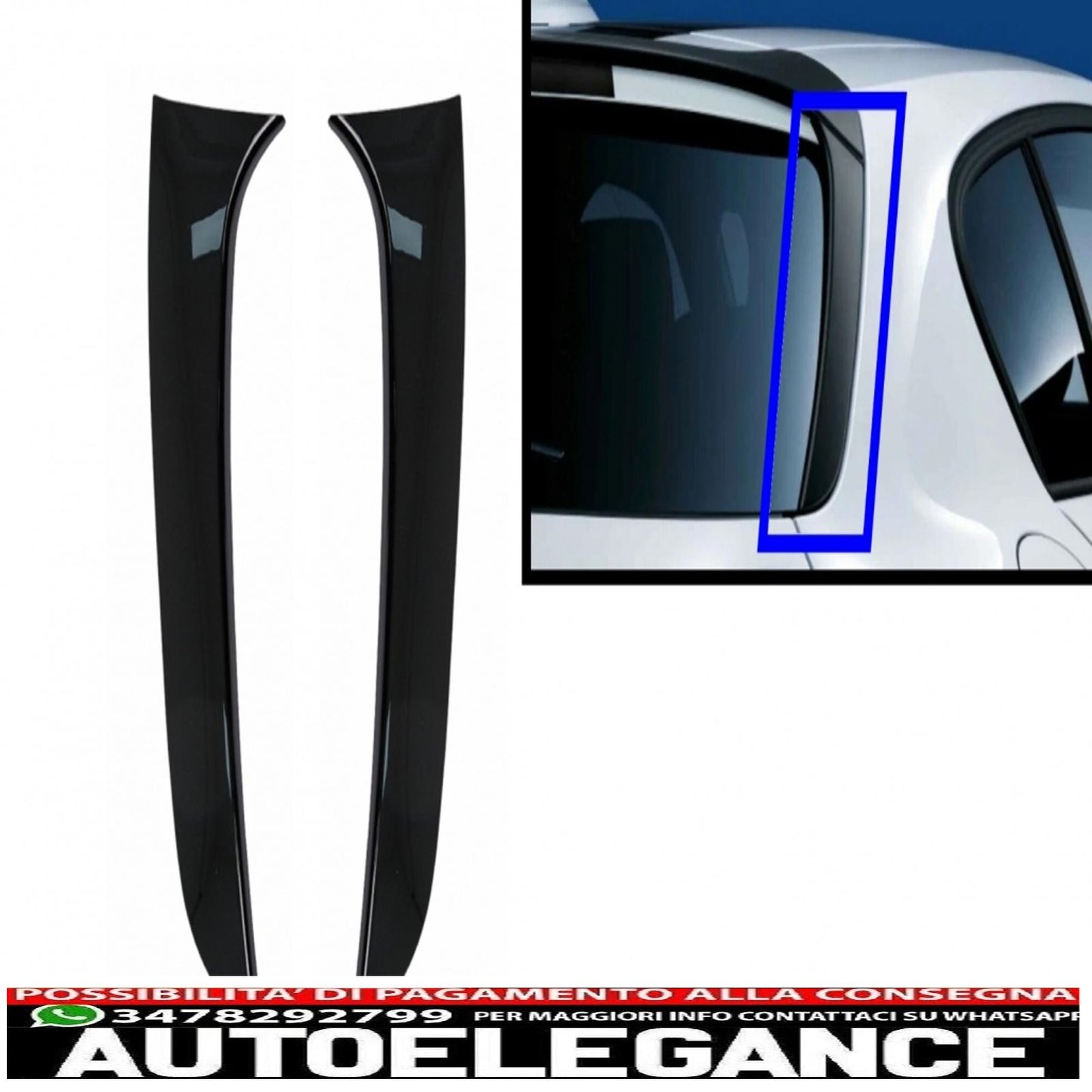 Rear Window Wing Spoiler Fit For BMW 1 Series F20 F21 (2011-2019) Piano Black 