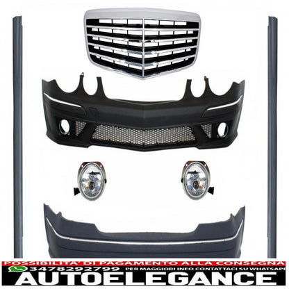 body kit suitable for mercedes e-class w211 (2002-2009) with e63 design central grille 