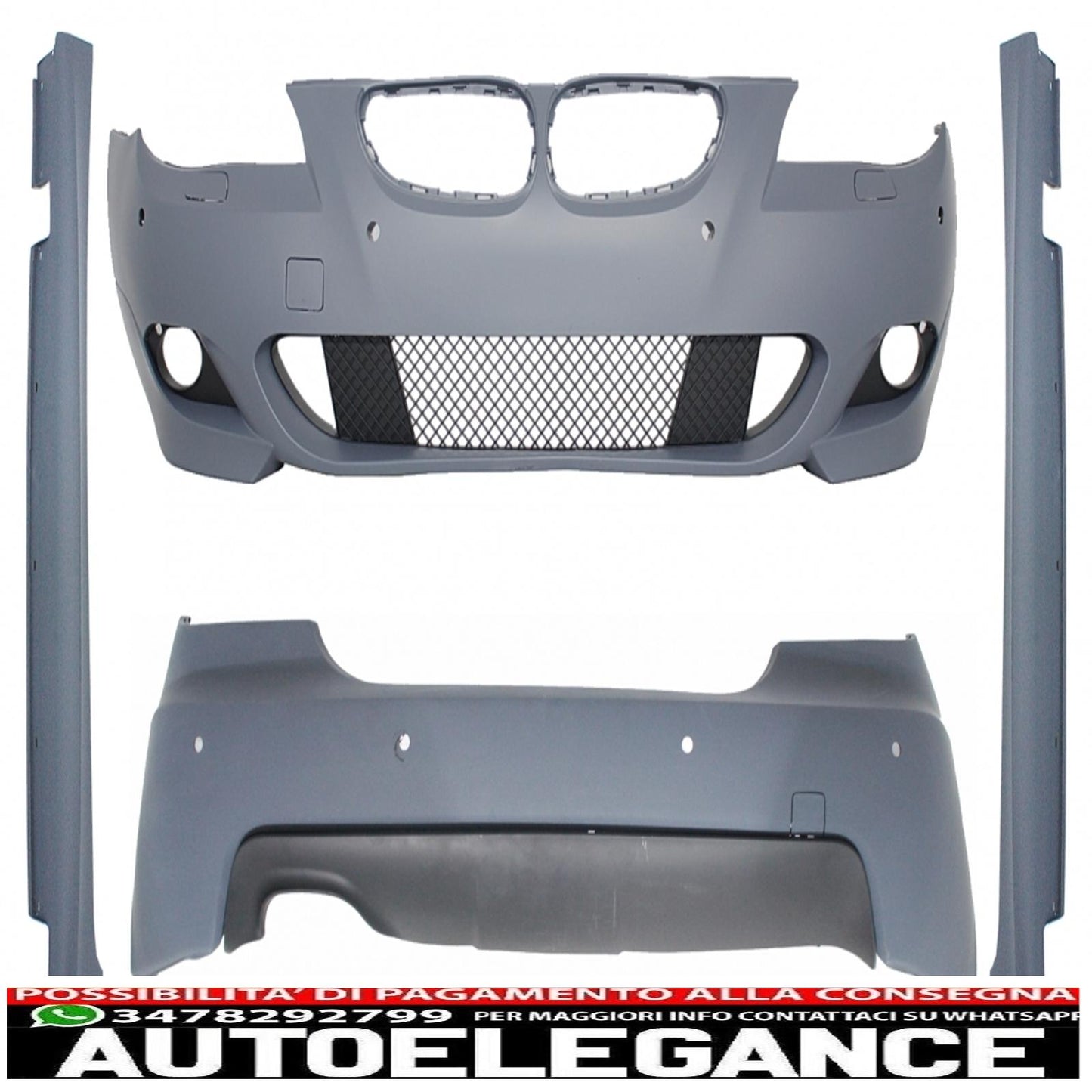 body kit suitable for bmw 5 series e60 (2003-2007) m-technik look with 24mm pdc