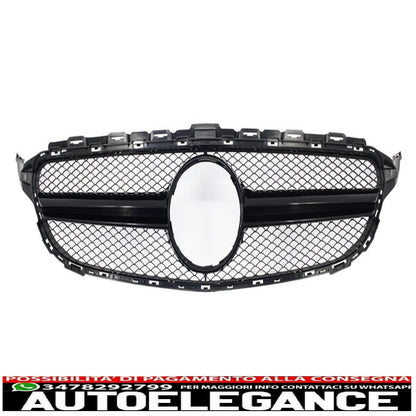 griglia anteriore adatta per mercedes classe c w205 s205 c205 a205 (2014-2018) c63 design nero