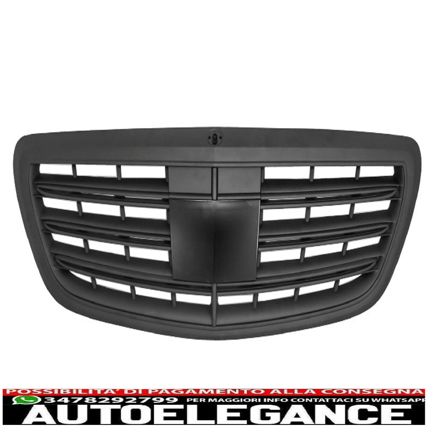 griglia anteriore adatta per mercedes classe s w222 (2014-08.2020) s63 s65 design nero opaco