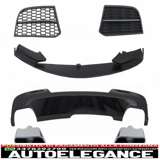 kit di conversione spoiler e diffusore d'aria adatto per bmw serie 5 f10 f11 berlina touring (2010-2017) da m-technik a m-performance sport m550 design