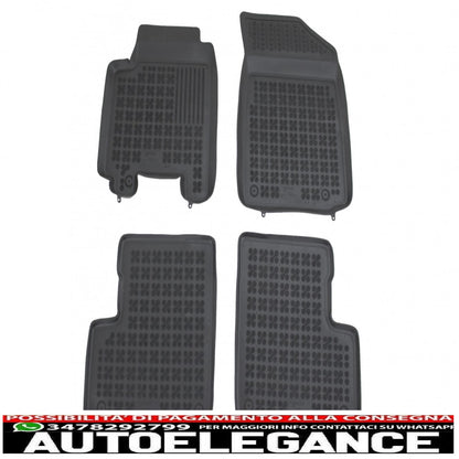 Black rubber mat suitable for Toyota Yaris XP10 Hatchback (1999-2005)