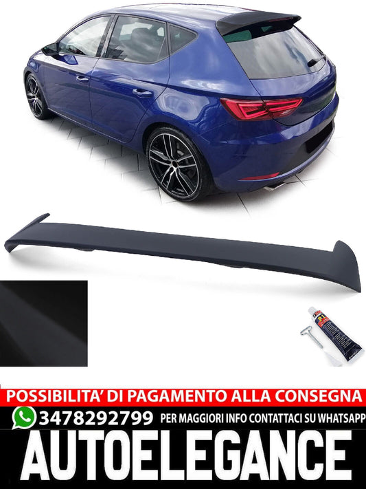 Aftermarket Performance Matte Black Rear Roof Spoiler Compatible with Seat Leon 3 5F 12-20 