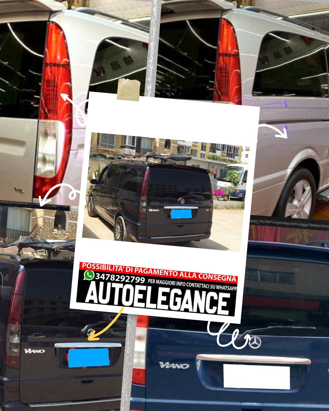SPOILER adatto per MERCEDES VITO 2 W639 2003-2013