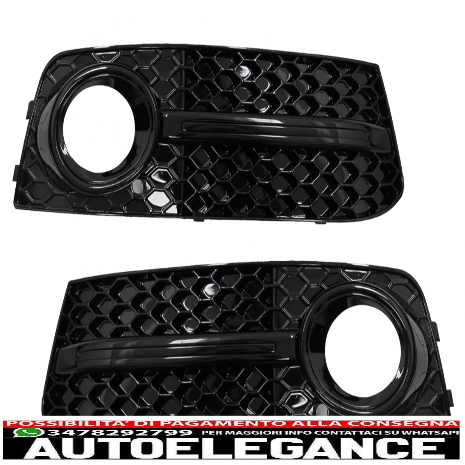 Copri fendinebbia griglie laterali adatto per audi a4 b8 8k (2007-2011) s4 design black edition AUTOELEGANCERICAMBI
