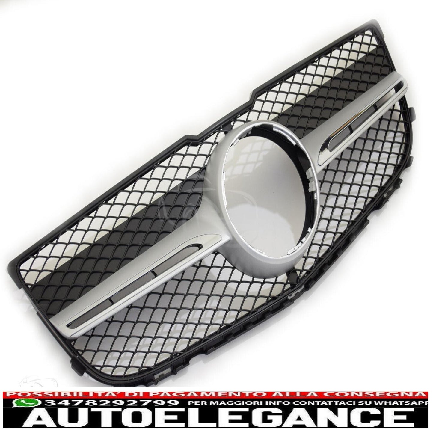 sports grill radiator grill suitable for mercedes x204 glk class chrome facelift optics - show original titleoriginal textgrill sport kühlergrill passt für mercedes