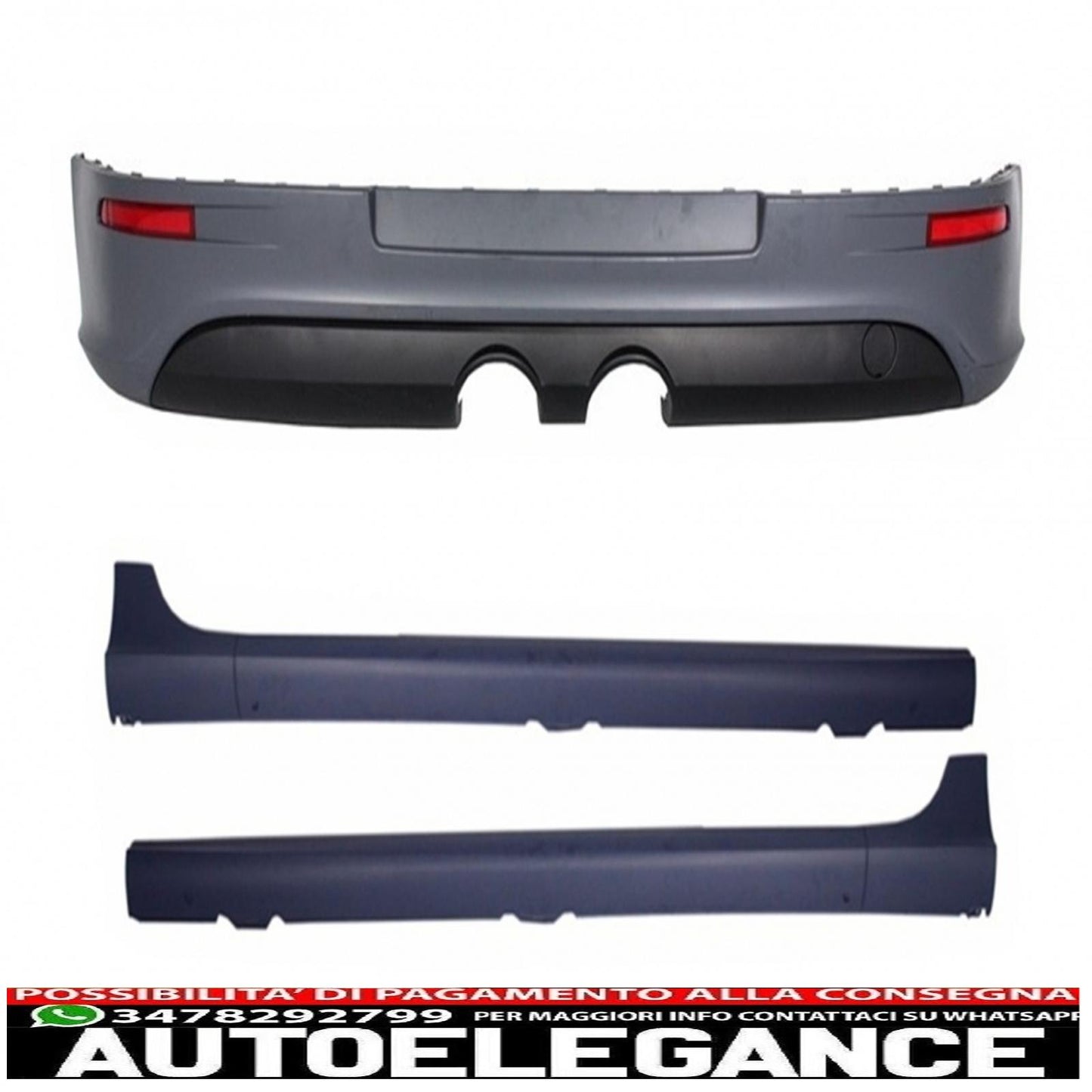 Rear bumper extension side skirts suitable for vw golf v (2003-2008) gti r32 look